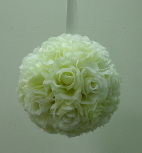 20CM玫瑰花吊球(白色)